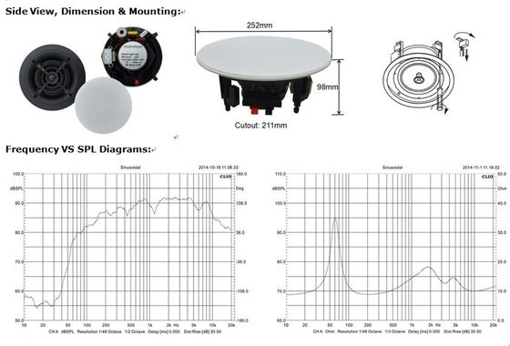 professionista dell'altoparlante del sistema di PA 6&quot; altoparlante Frameless del soffitto
