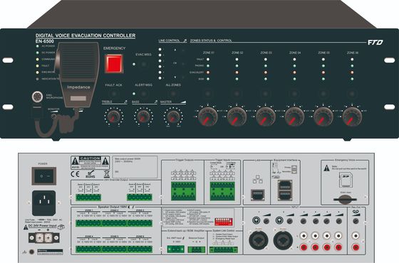 Classe incorporata 500W - amplificatore di Voice Alarm System del regolatore di Evac di zona di D