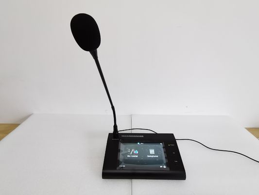 Microfono impaginante a distanza del touch screen del sistema senza fili del collo d'oca dell'evacuazione di voce di capacità di 120 zone