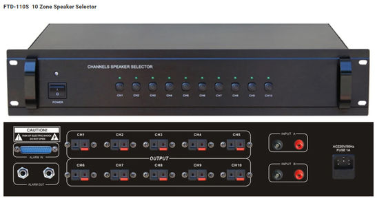 Serie completa del sistema di diffusione sonora del selezionatore dell'altoparlante di 10 zone